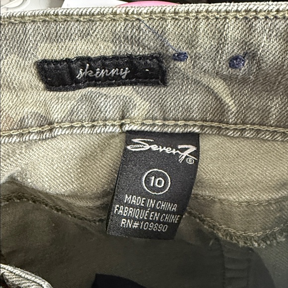 Seven7 Green Camo Skinny Jeans - Picture 7 of 7